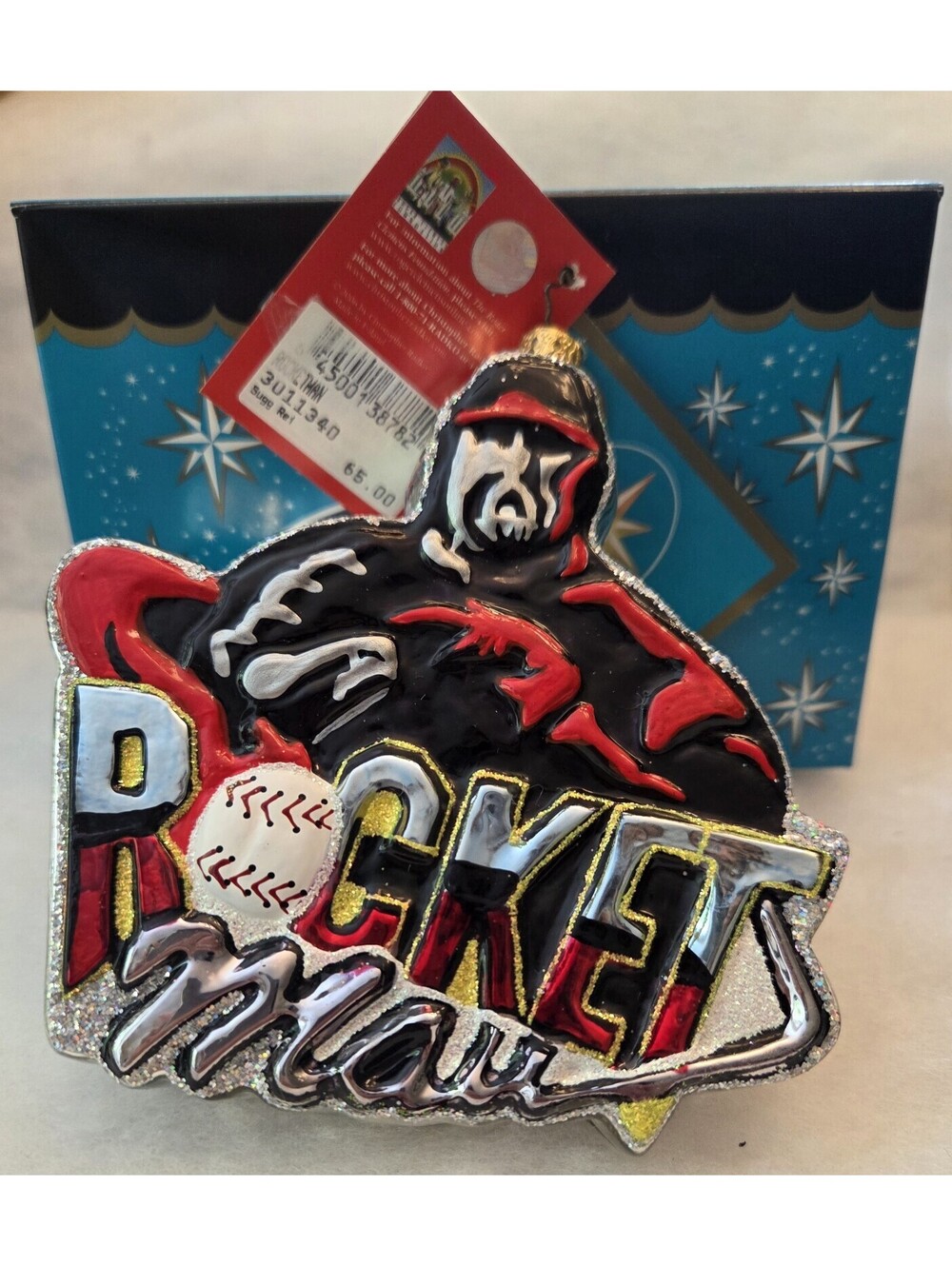 Roger Clemons Rocket Man *Signed* Christopher Radko ORNAMENT Lmtd Ed, NEW w/Tag